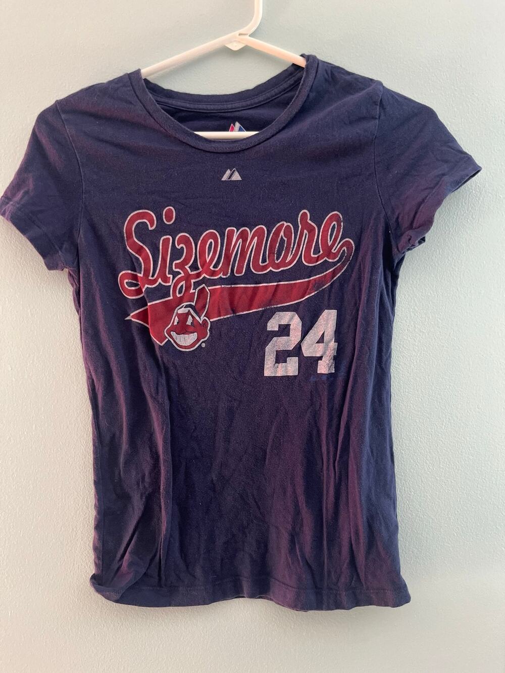 Majestic Sportswear Cleveland Indians Women’s Sizemore Tshirt Size Small